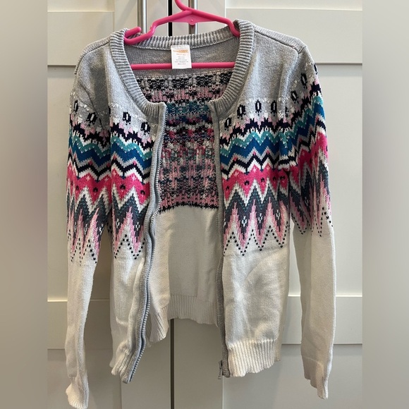 Gymboree M (7/8) zip up fair isle sweater - Picture 5 of 6
